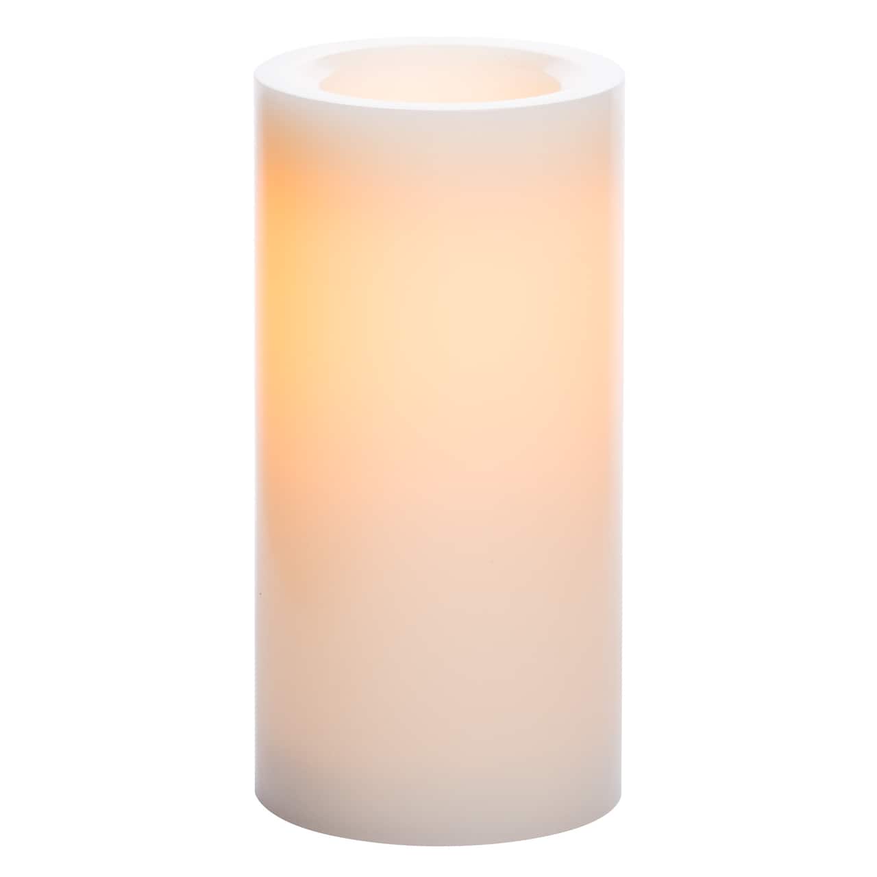 Vanilla Scented LED Pillar Candle with Timer By Ashland&#xAE;, 4&#x22; x 8&#x22;